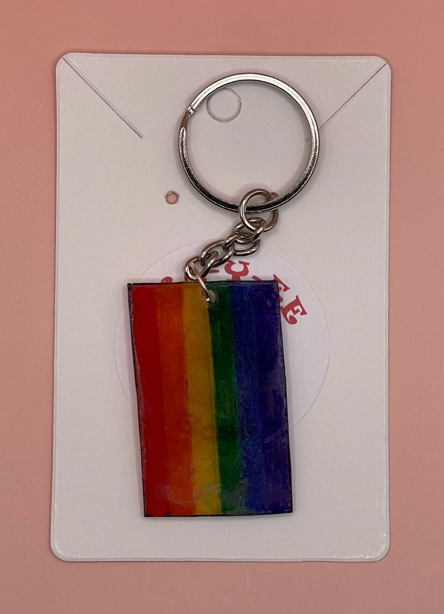 PRIDE Flag Keychain