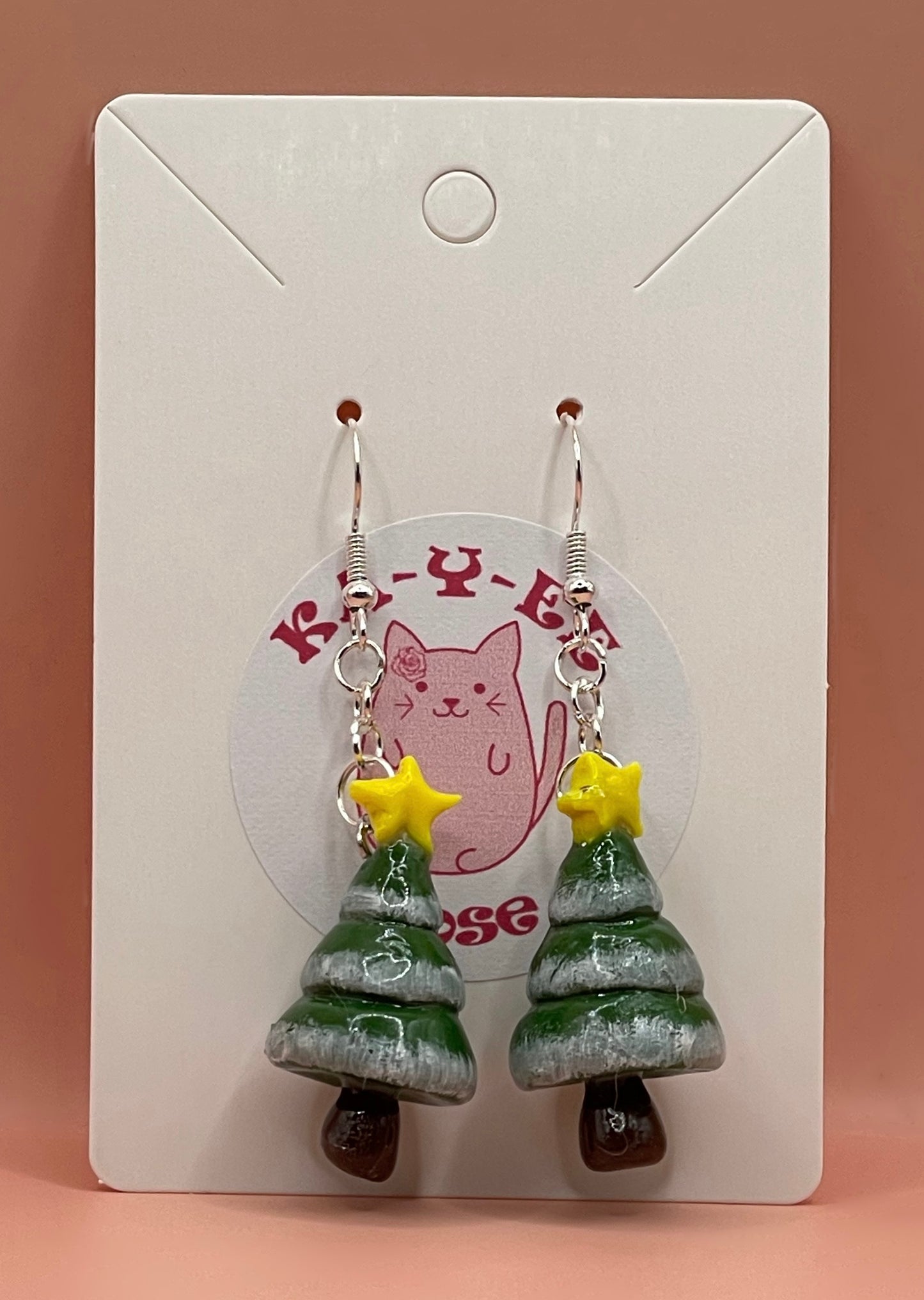 3D Christmas Tree Earrings