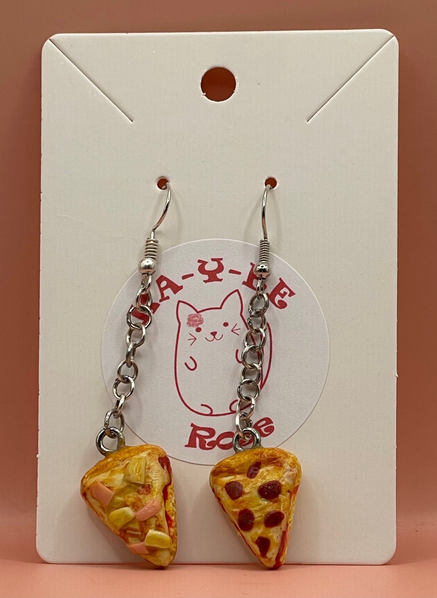 Pepperoni and Hawaiian Slice Earrings