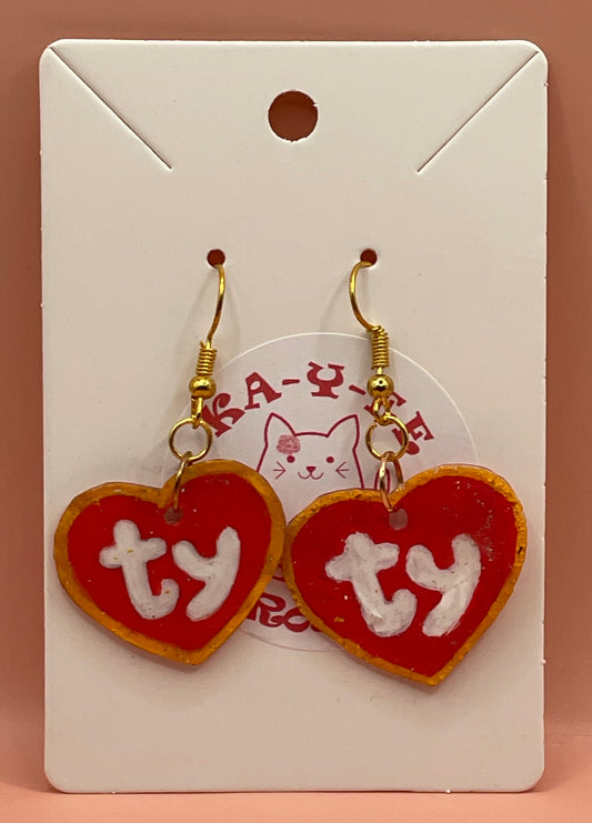 TY Tag Earrings