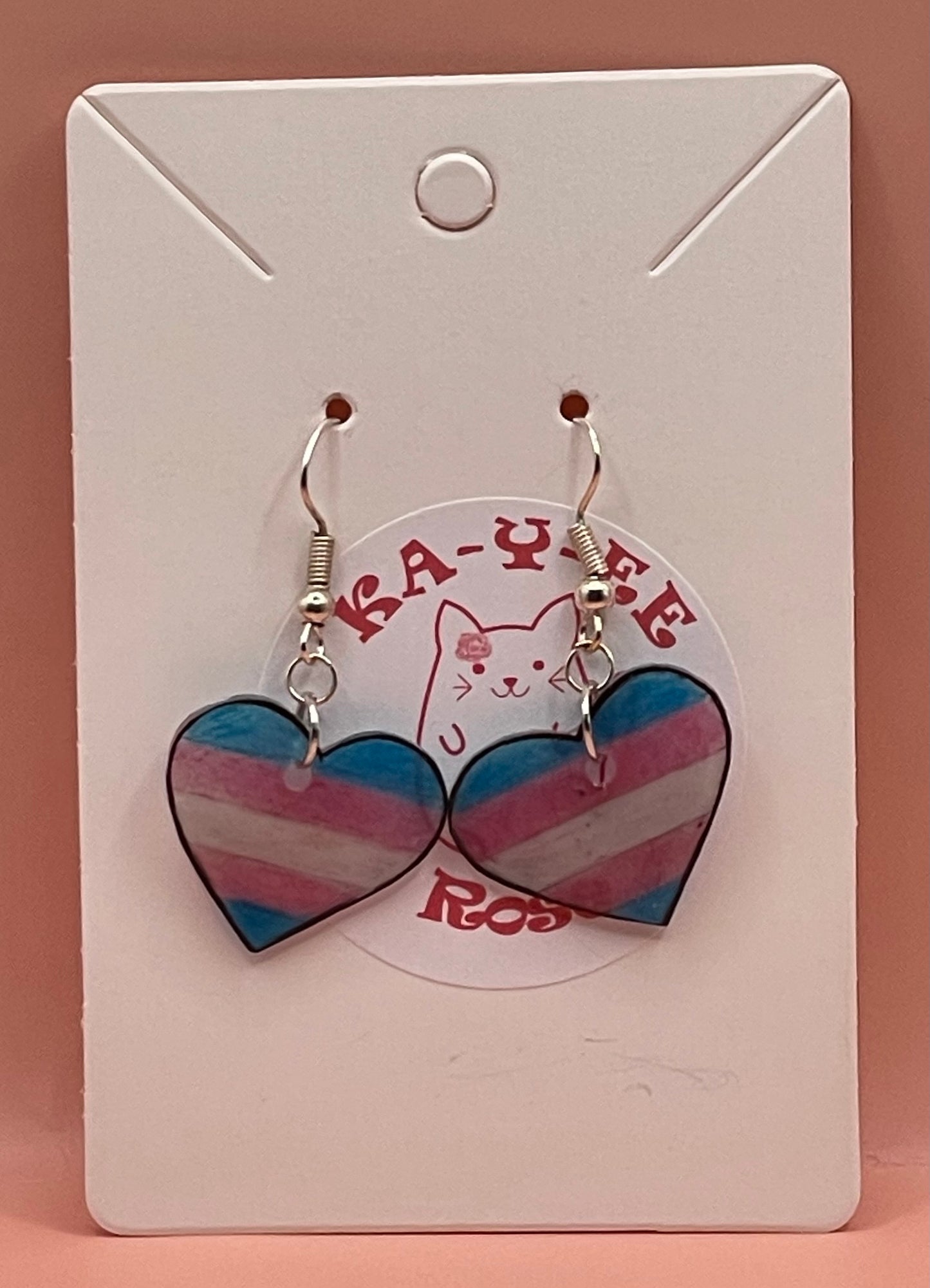 PRIDE Flag Heart Earrings