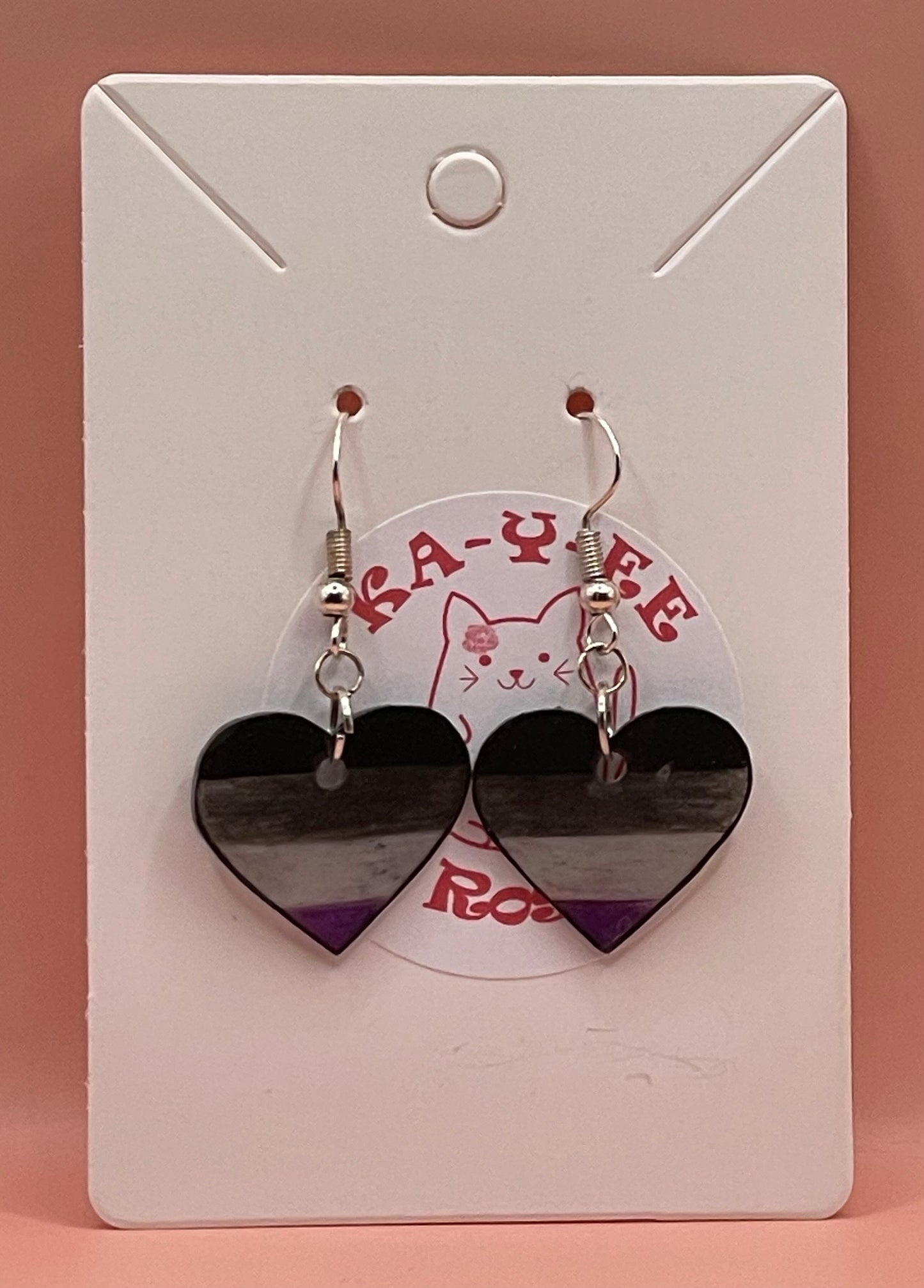 PRIDE Flag Heart Earrings