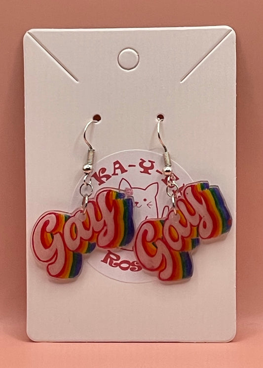 Gay Rainbow Earrings