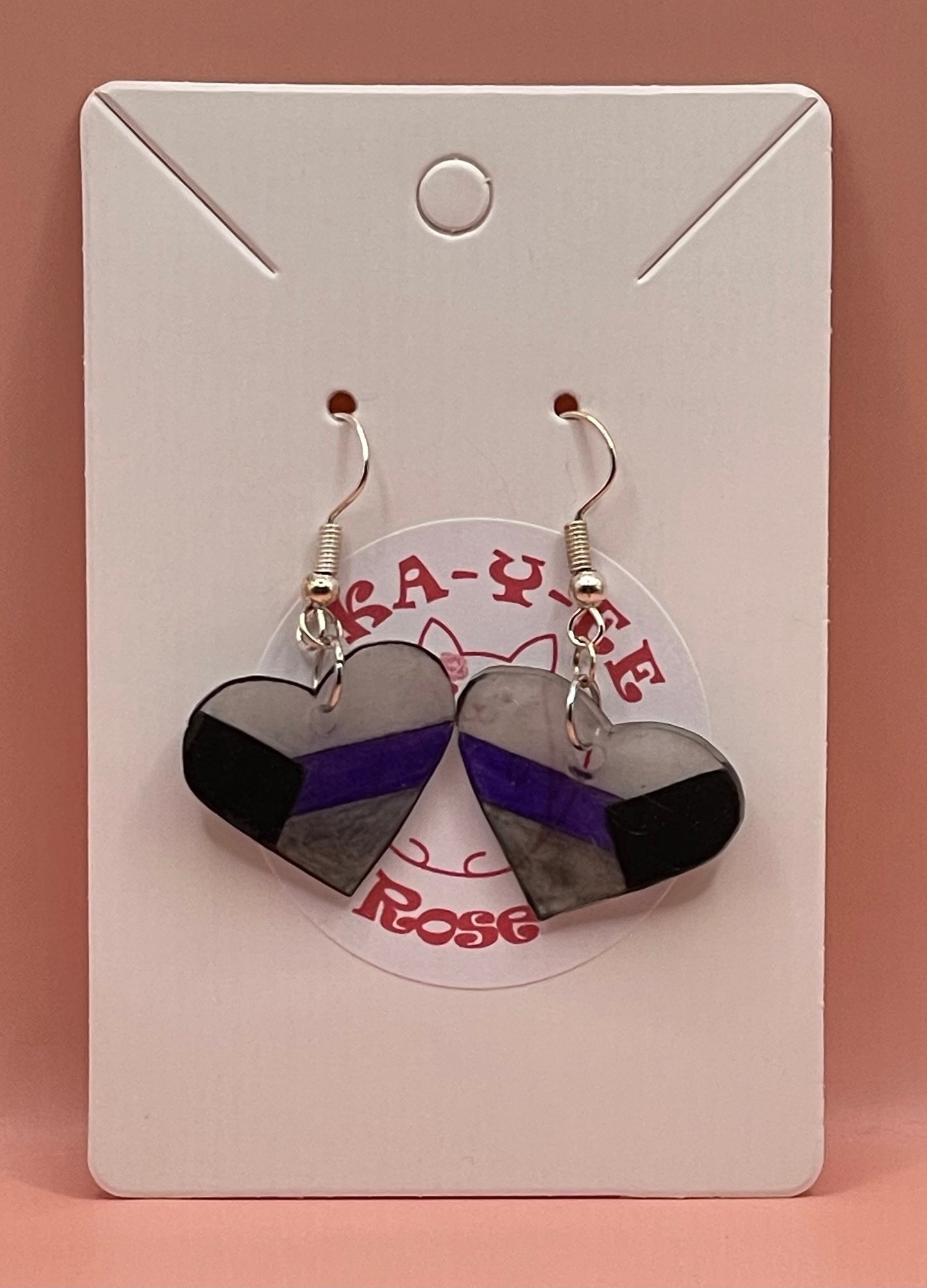 PRIDE Flag Heart Earrings