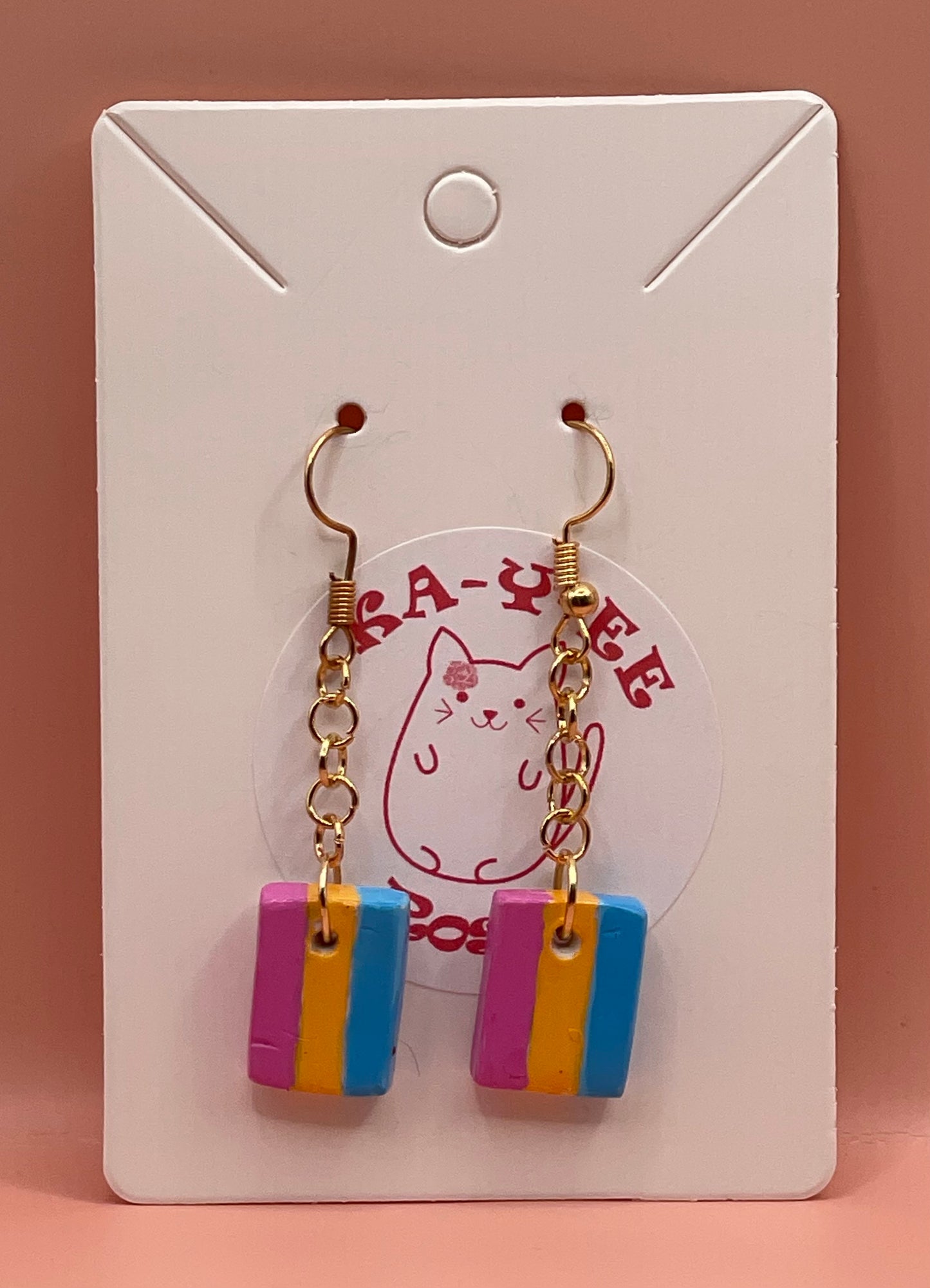 Clay PRIDE Flag Earrings