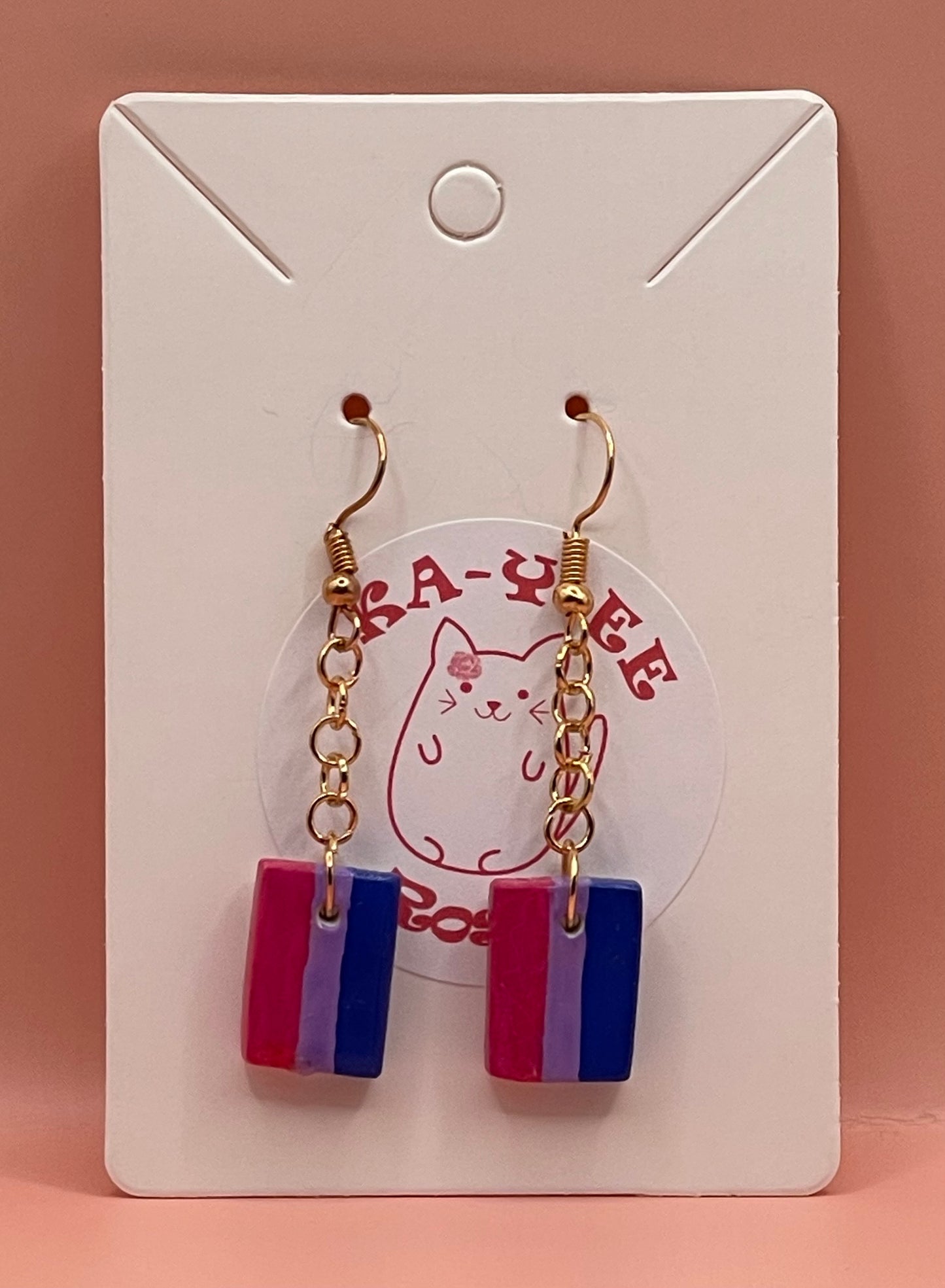 Clay PRIDE Flag Earrings