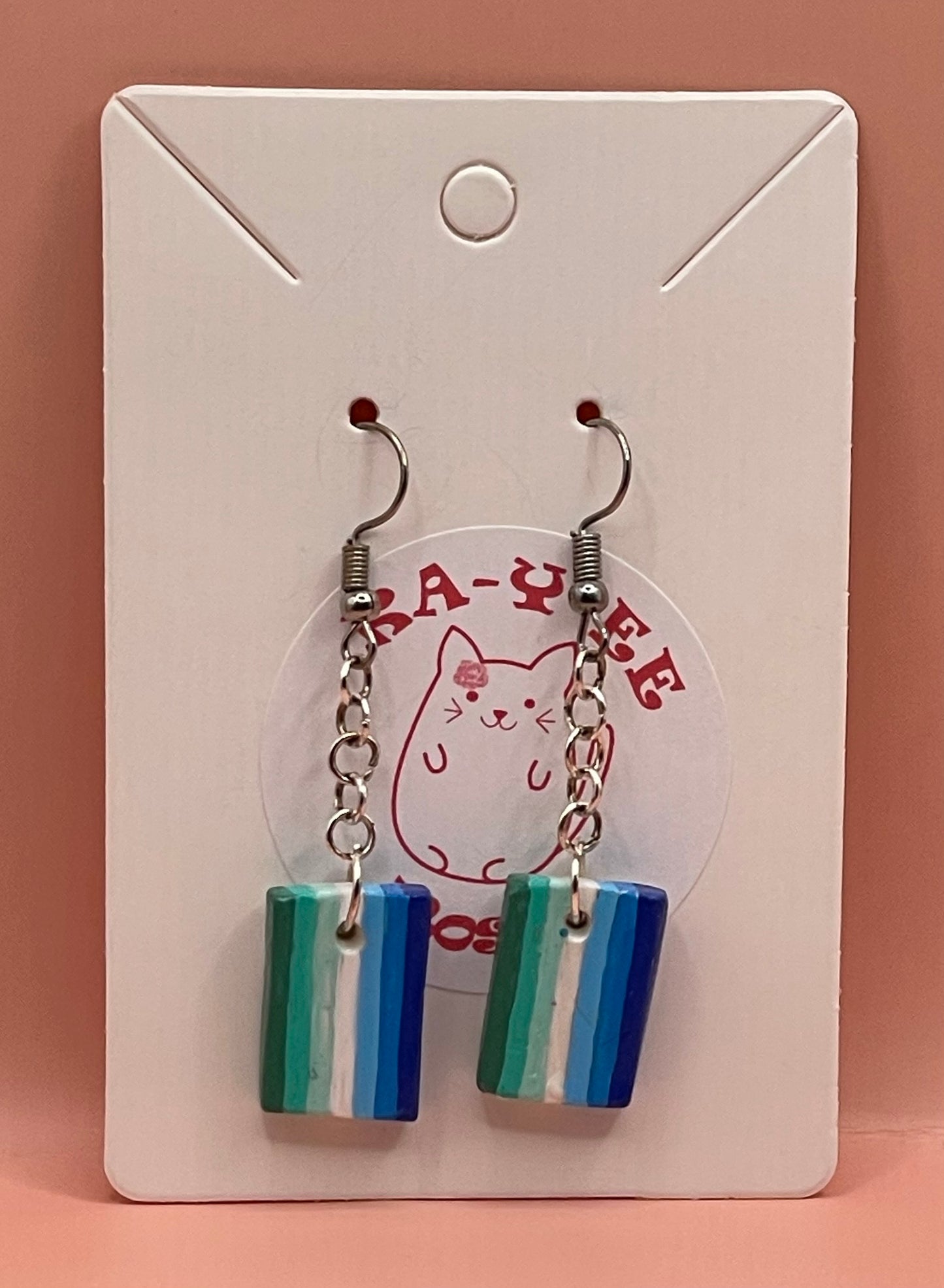Clay PRIDE Flag Earrings