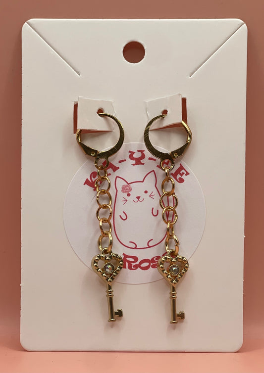 Antique Key Earrings