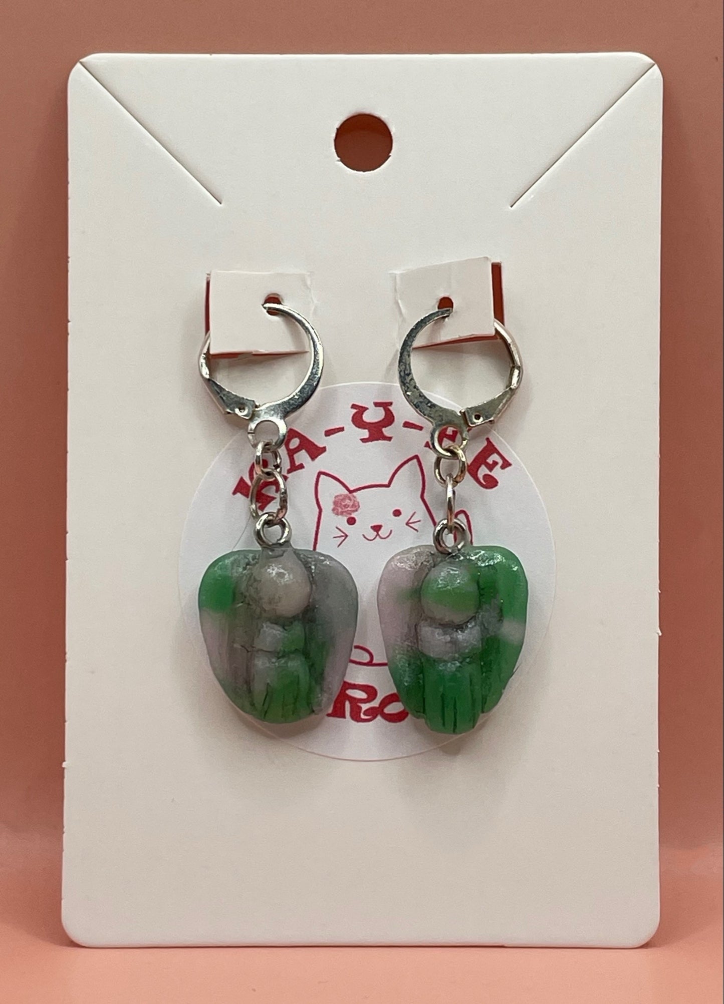 Mixed Gem Stone Angel Earrings