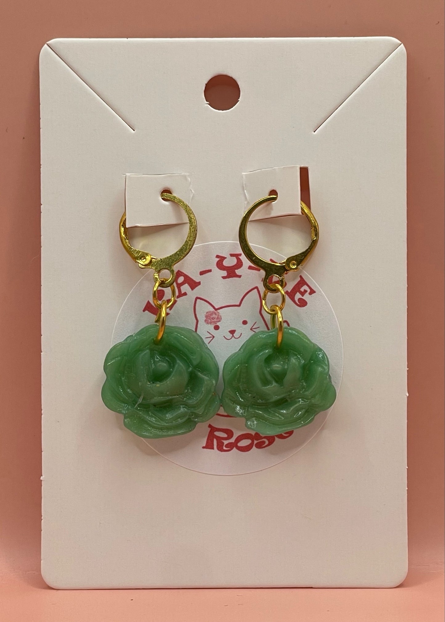 Jade Rose Earrings
