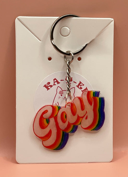 Gay Pride Keychain