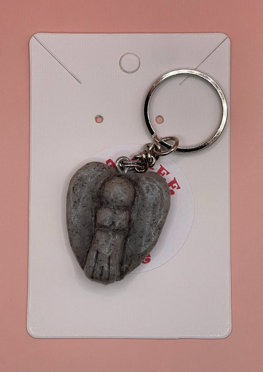 Granite Stone Angel Keychain
