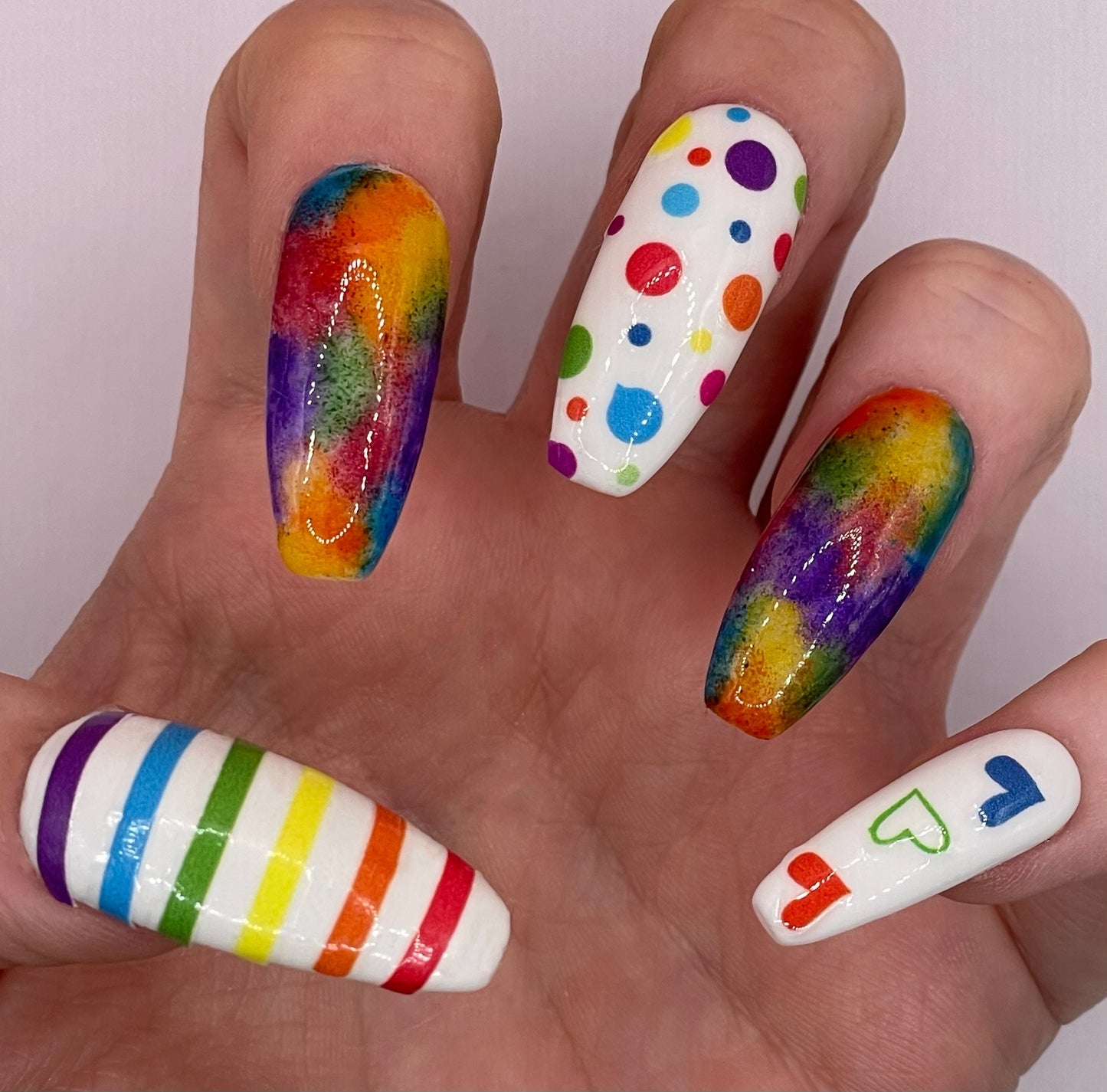 PRIDE Medium Coffin Press On Nails