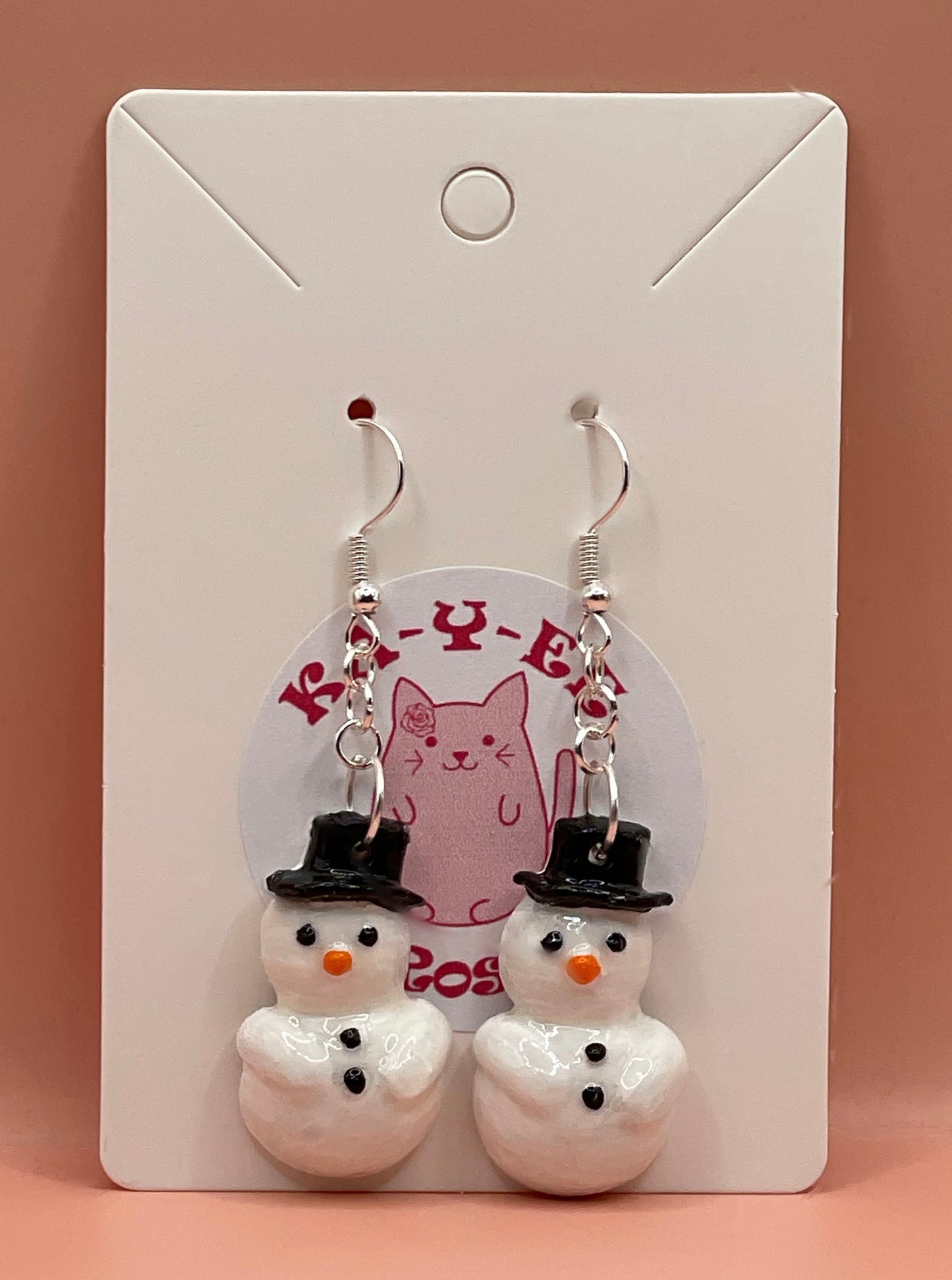 Snowman Earrings Version 1