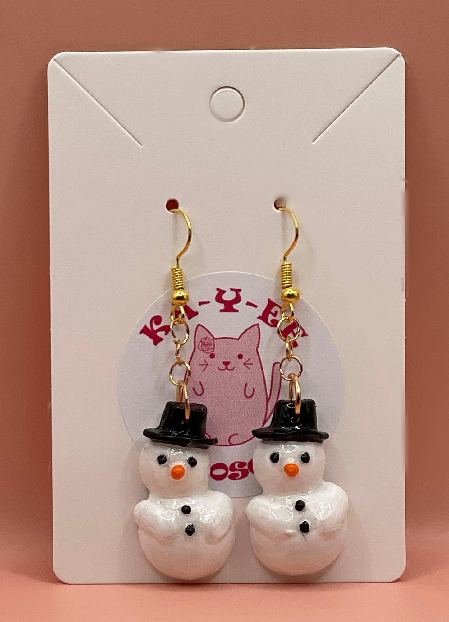 Snowman Earrings Version 1