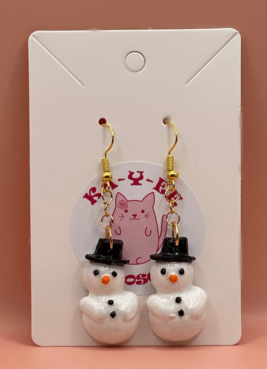 Snowman Earrings Version 1