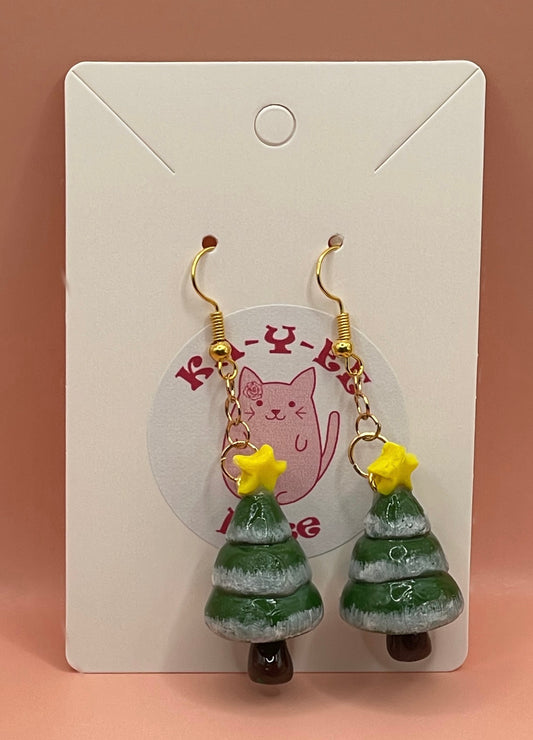 3D Christmas Tree Earrings