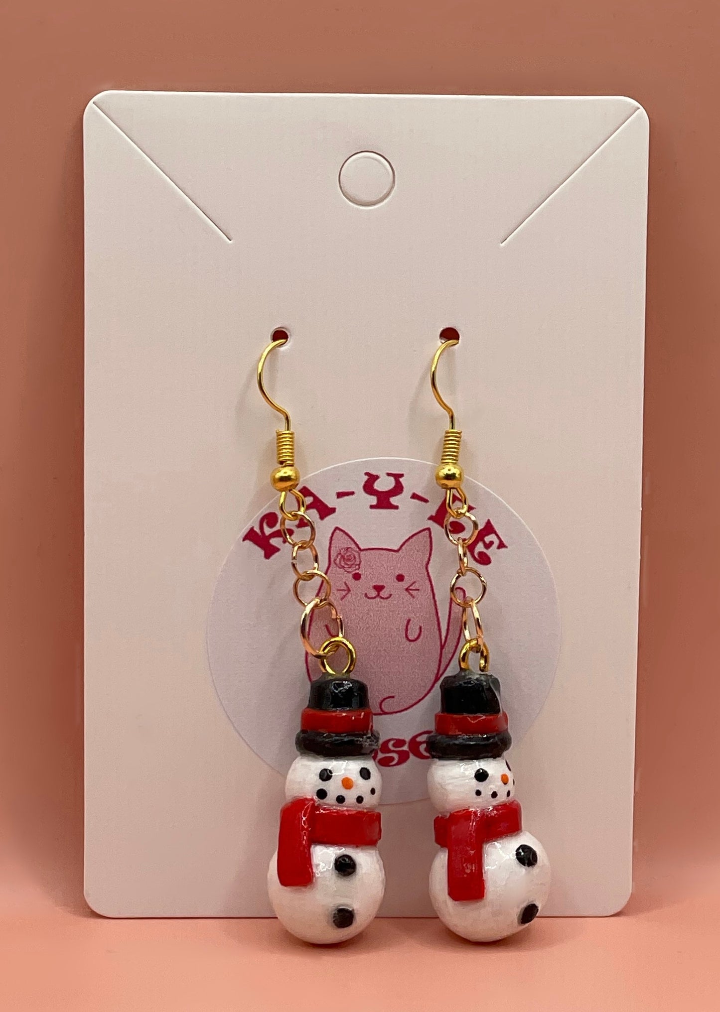 Snowman Earrings (3D)