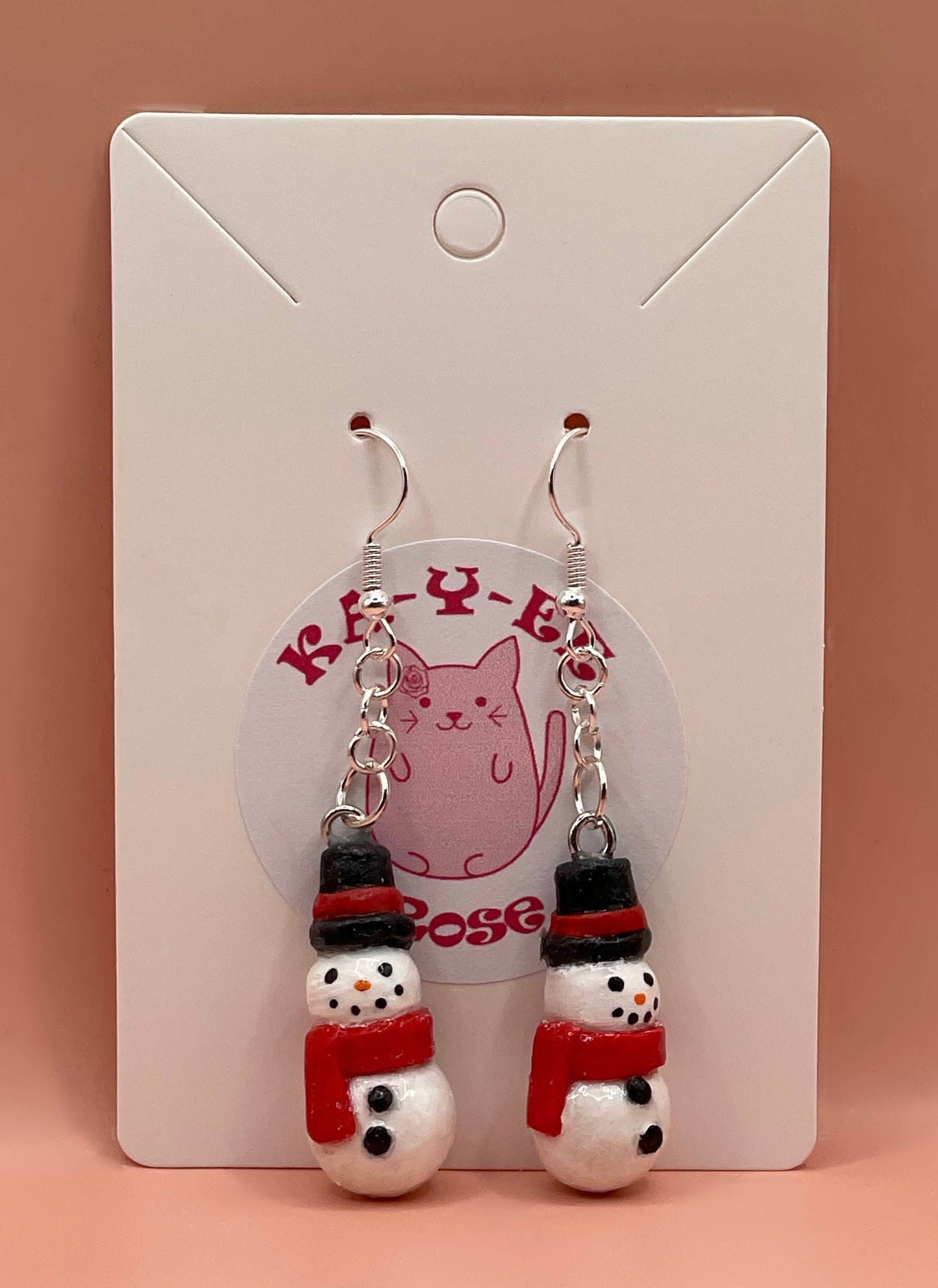 Snowman Earrings (3D)
