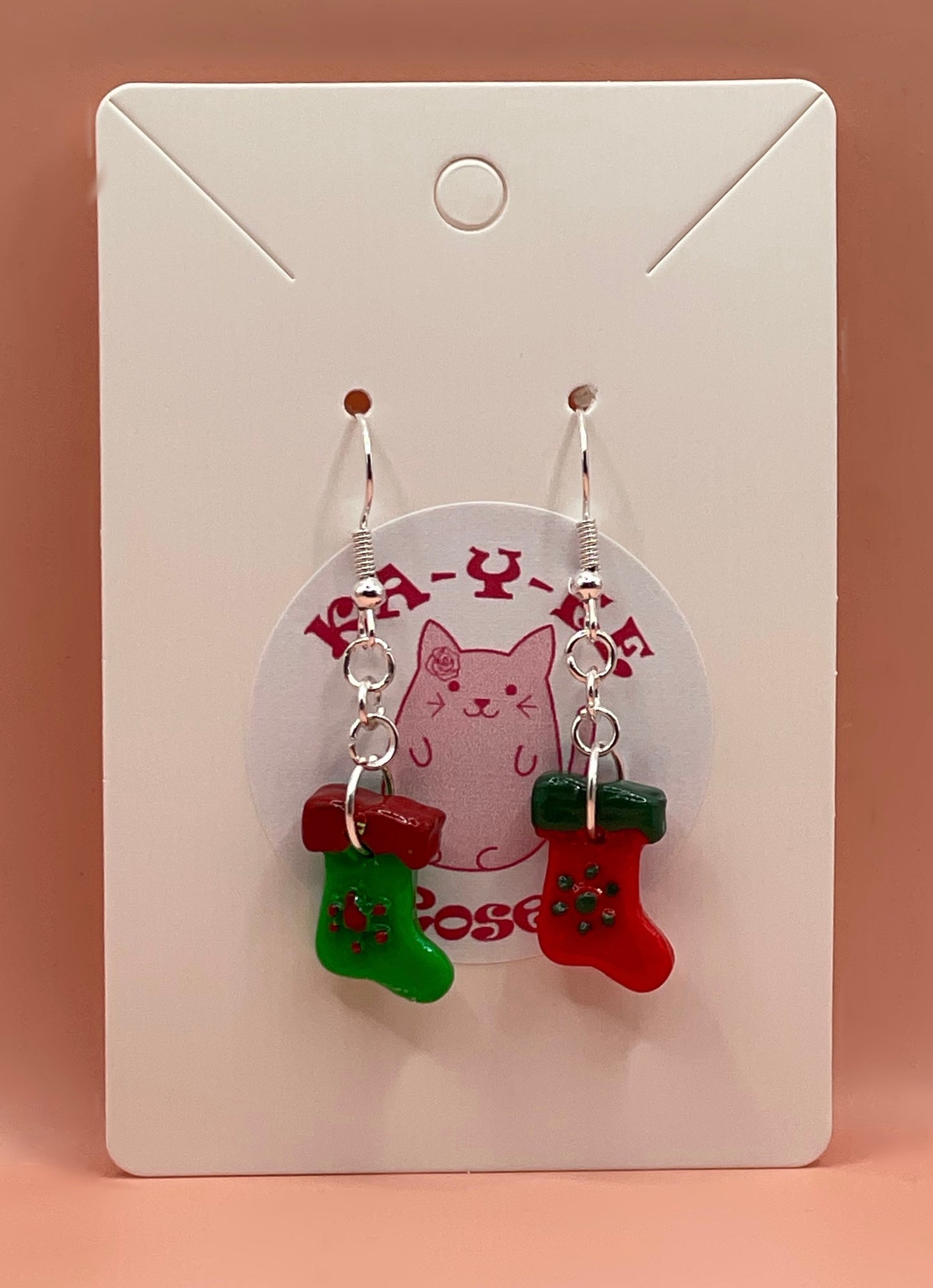 Stocking Earrings Circle Burst