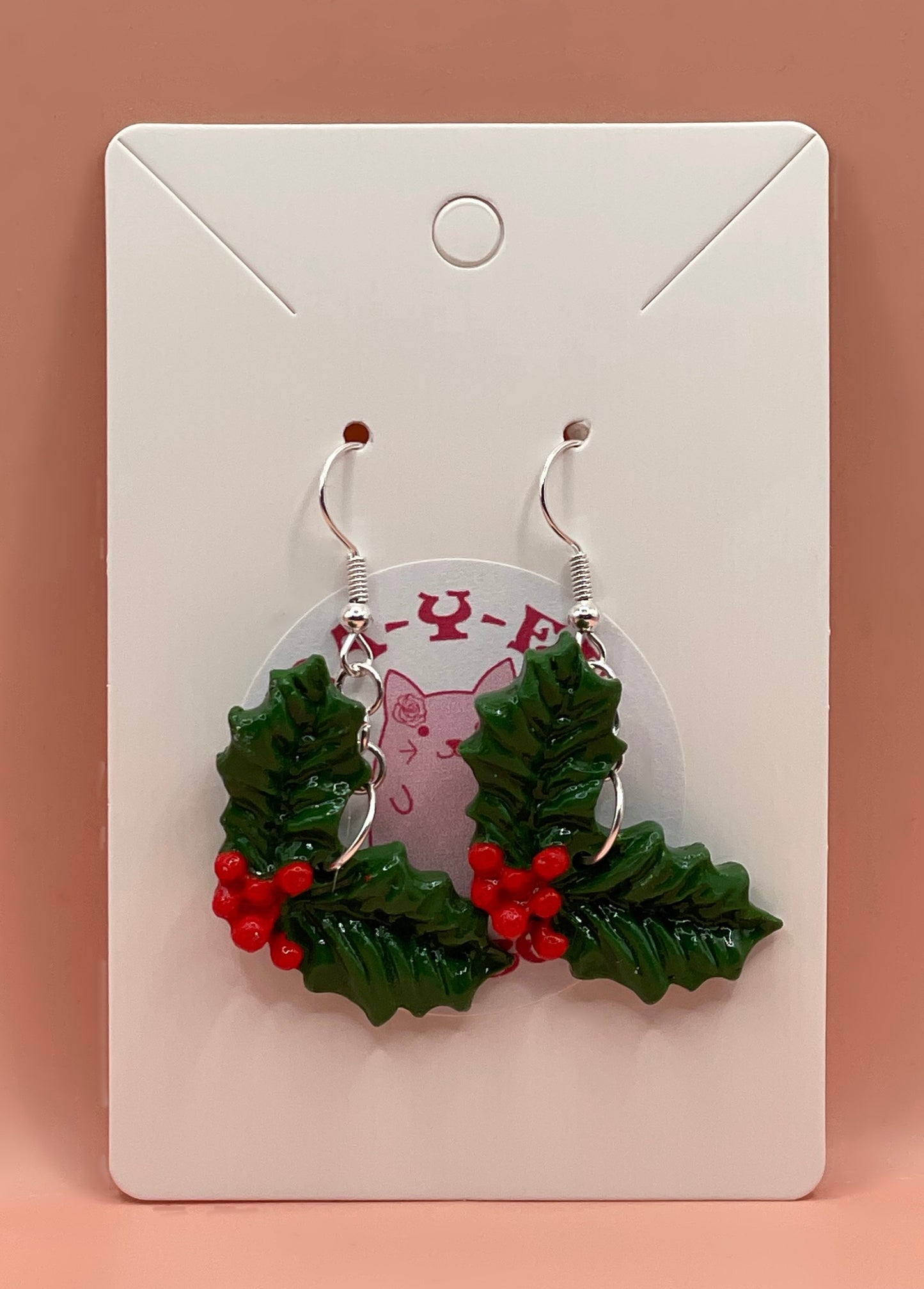 Christmas Holly Earrings