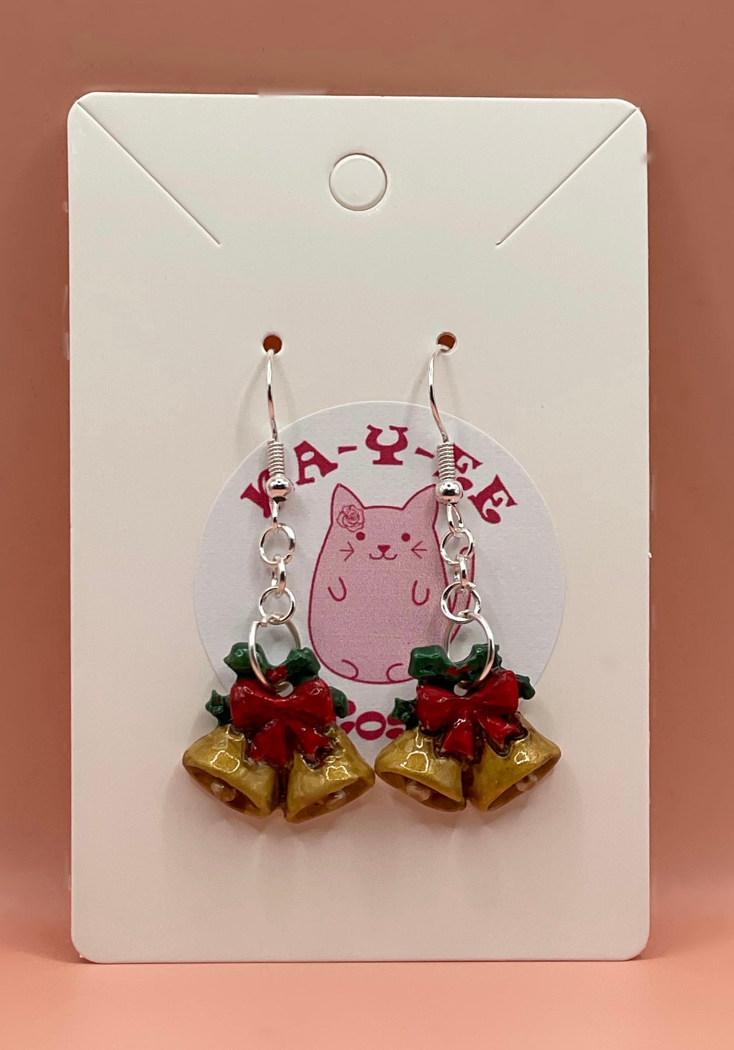 Golden Christmas Bell Earrings